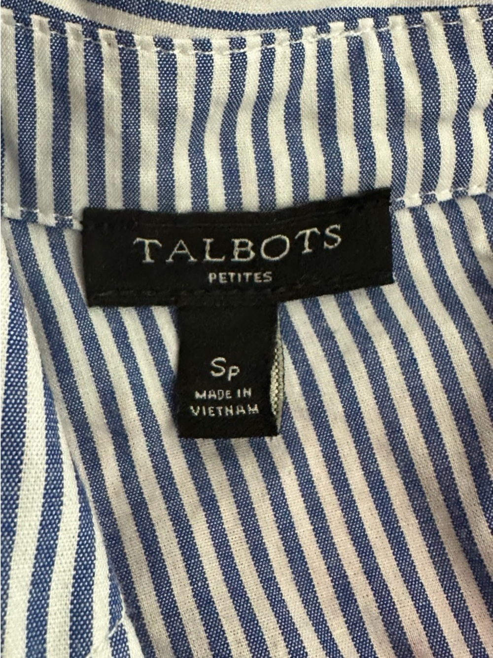 Talbots Petite Red Shift Dress Striped Collar Preppy Classic Pockets Size SP - Picture 6 of 9